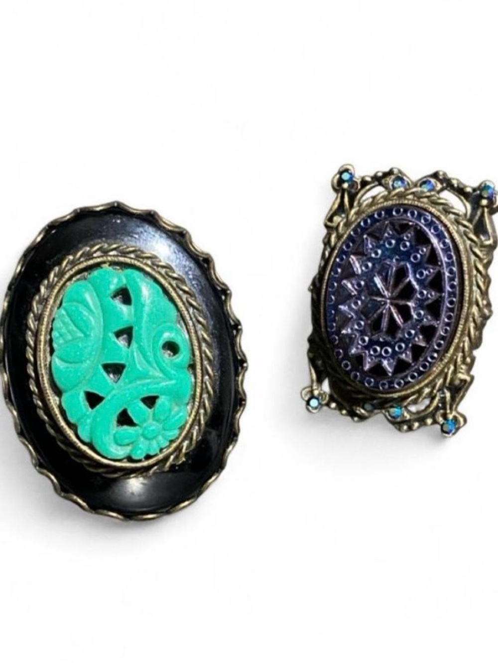 Ollipop Vintage-Inspired Turquoise & Purple Statement Rings - Women Jewelry